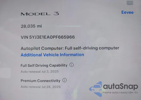 2023 Tesla Model 3 Rear-Wheel Drive из США, поврежденный, VIN 5YJ3E1EA0PF665966